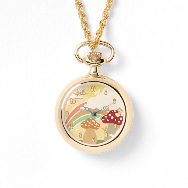 Paddenstoel Landscape Watch Horloge (Voorkant)