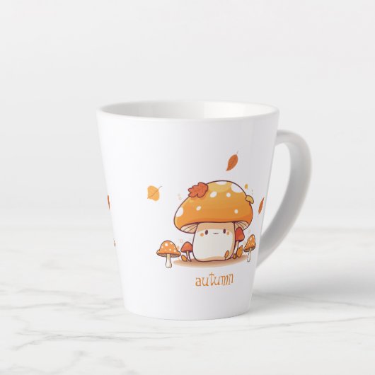 paddenstoel latte mok (Rechterhoek)