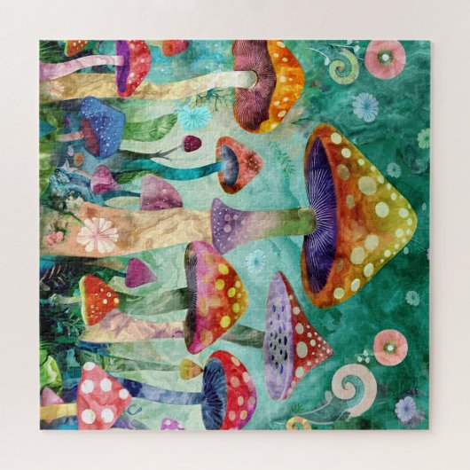 paddenstoel Magisch bos Legpuzzel (Horizontaal)