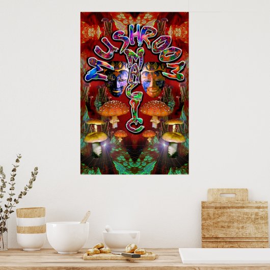 paddenstoel Magisch Poster (Keuken)