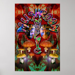paddenstoel Magisch Poster