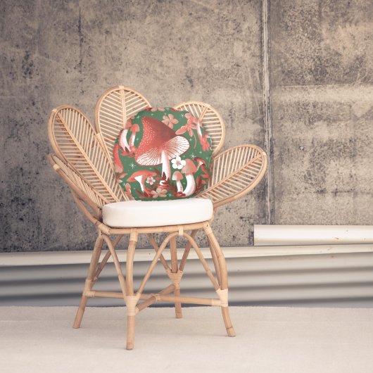 paddenstoel Magisch Rond Kussen