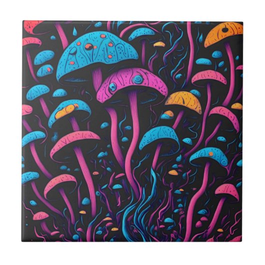 paddenstoel Magisch Tegeltje (Voorkant)