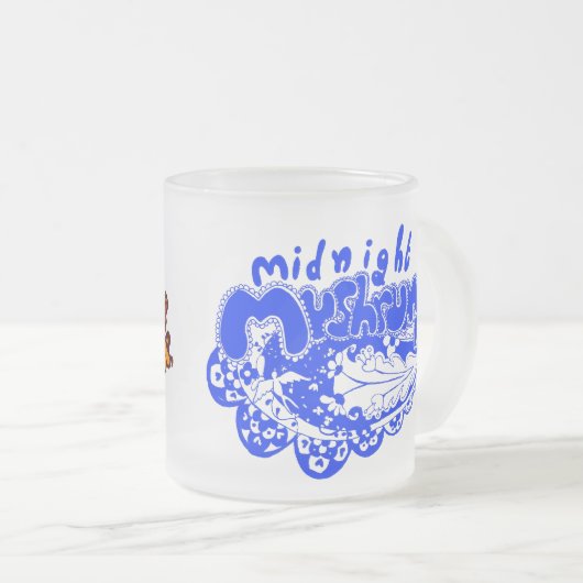 paddenstoel matglas koffiemok (Voorkant rechts)