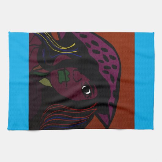 Paddenstoel Meisje Keukenhanddoek (Horizontaal)