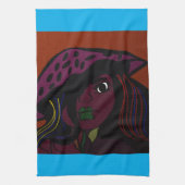 Paddenstoel Meisje Keukenhanddoek (Verticaal)