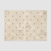 Paddenstoel met Antiek ontkoppeling van kranten Tissuepapier (Voorkant)