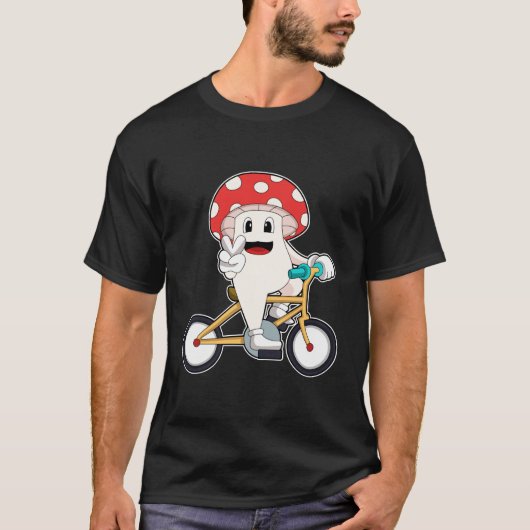 Paddenstoel met Bicycle.PNG T-shirt (Voorkant)