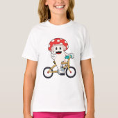 Paddenstoel met Bicycle.PNG T-shirt (Voorkant)