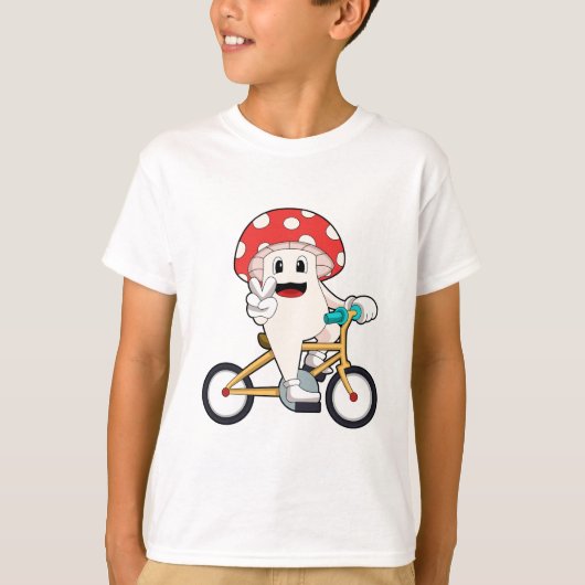 Paddenstoel met Bicycle.PNG T-shirt (Voorkant)