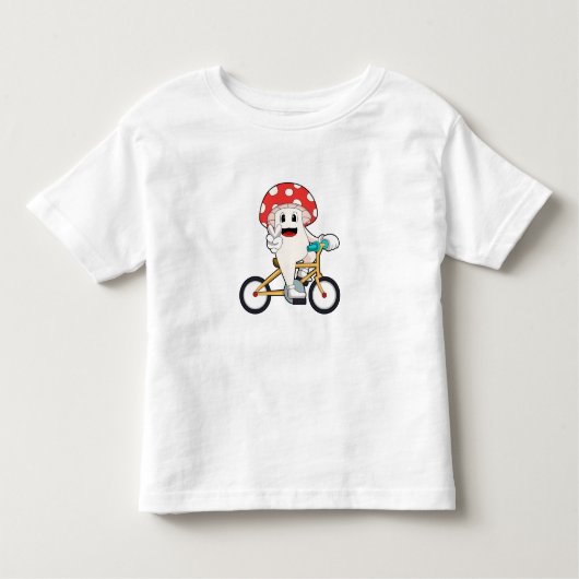 Paddenstoel met fiets.PNG Kinder Shirts (Voorkant)