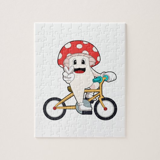 Paddenstoel met fiets.PNG Legpuzzel (Verticaal)