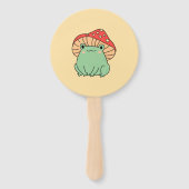 Paddenstoel met kikker Baby shower Handwaaier (Achterkant)
