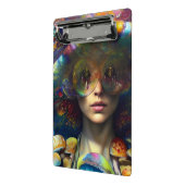 Paddenstoel met trippy Retro Sytyle AI Art Mini Klembord (Angled2)