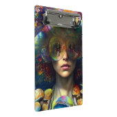 Paddenstoel met trippy Retro Sytyle AI Art Mini Klembord (Schuin)