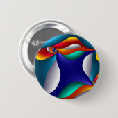 Paddenstoel, moderne en hedendaagse kunst ronde button 5,7 cm (Voorkant /achterkant)