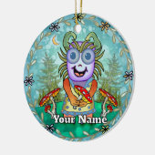 Paddenstoel Monster Keramisch Ornament (Links)
