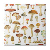  paddenstoel naadloos patroon tegeltje (Voorkant)