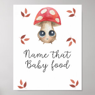 Paddenstoel - naam dat babyvoedsel showerposter poster