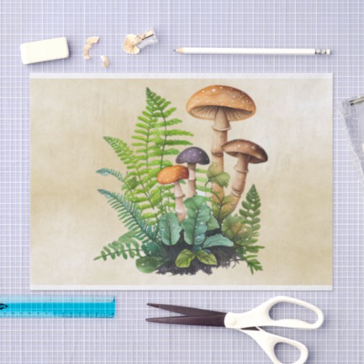 Paddenstoel  ontkoppeling tissuepapier (Craft)