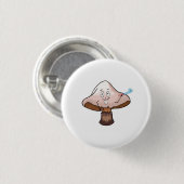 Paddenstoel ontwerp, feest paddenstoel ronde button 3,2 cm (Voorkant /achterkant)