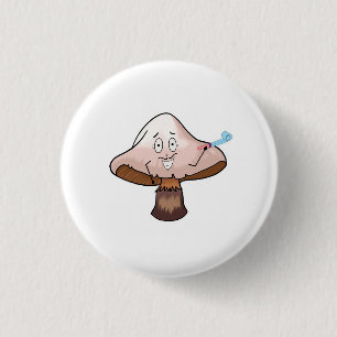 Paddenstoel ontwerp, feest paddenstoel ronde button 3,2 cm