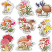 Paddenstoel op maat gesneden vinylSticker Sticker (Voorkant)