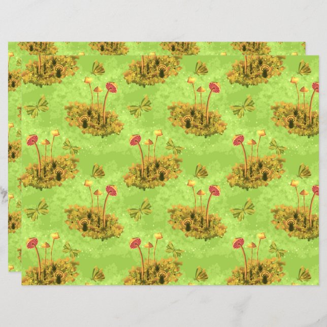 Paddenstoel op Moss (Voorkant / Achterkant)