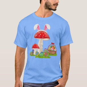 paddenstoel Paaseieren jagen Bunny Mushroom E T-shirt