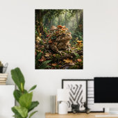Paddenstoel Paddenbos Gloed Poster (Thuiskantoor)