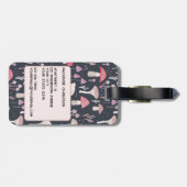 Paddenstoel paddenstoel schimmels gepersonaliseerd bagagelabel (Achterkant horizontaal)