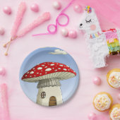 paddenstoel papieren bordje (Feest)