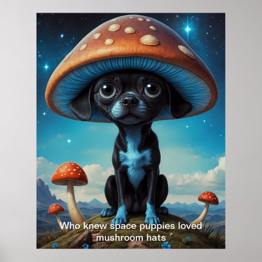 Paddenstoel Petten en Puppy Paws: Galactisch plezi Poster (Voorkant)