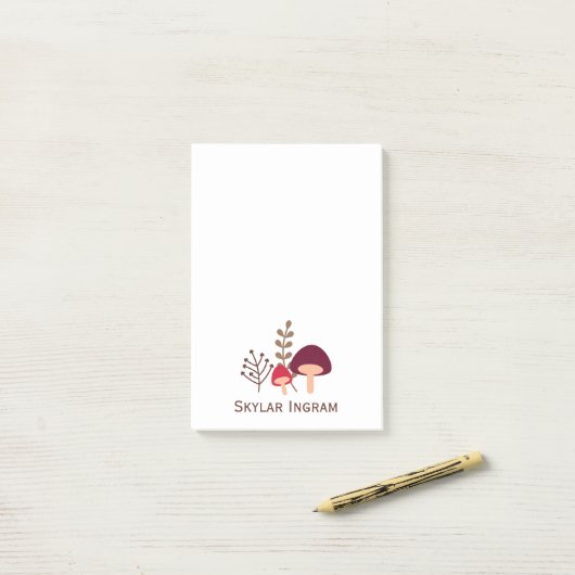 Paddenstoel Post-it® Notes (Op bureau)