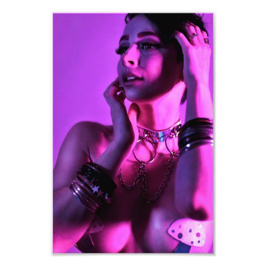 paddenstoel Rave Girl Foto Afdruk (Voorkant)