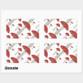 paddenstoel rechthoekige sticker (Vel)