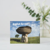 paddenstoel Rock Briefkaart (Staand voorkant)