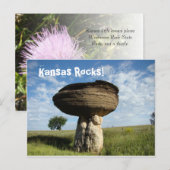 paddenstoel Rock Briefkaart (Voorkant / Achterkant)