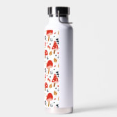 paddenstoel Rode bossen Kinder Cute Floral School Waterfles (Links)