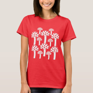 Paddenstoel Rode Witte Champignon T-shirt