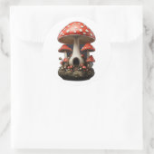 paddenstoel ronde sticker (Tas)