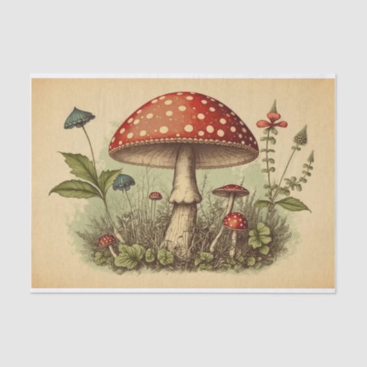 paddenstoel rood tot ontkoppeling tissuepapier (Voorkant)