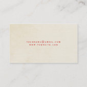 Paddenstoel Rood  Visitekaartje (Achterkant)