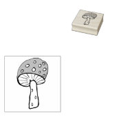 paddenstoel rubberstempel (Gestempeld)