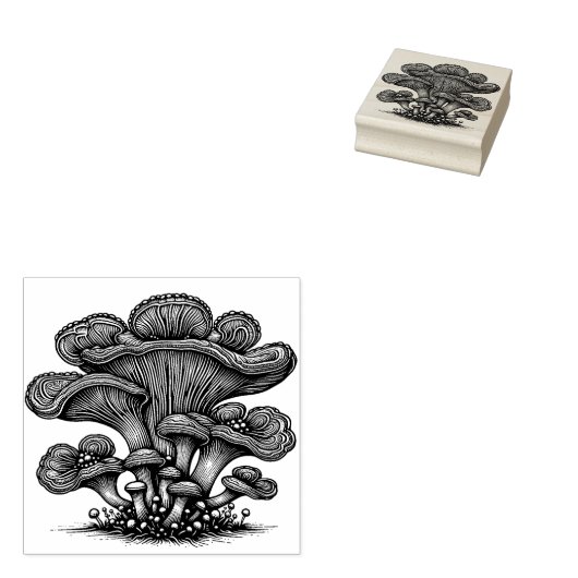 Paddenstoel Rubberstempel (Gestempeld)