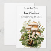 Paddenstoel Rustieke Bewaar de Datum Kaart (Voorkant / Achterkant)