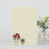 Paddenstoel schattig briefpapier dubbelzijdig (Staand voorkant)