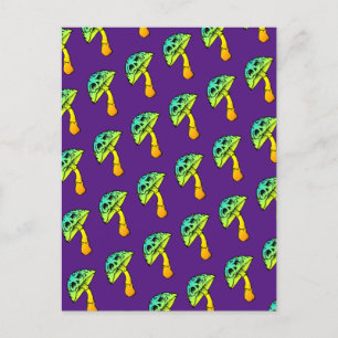 Paddenstoel schedel wenskaart briefkaart