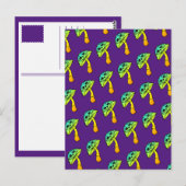 Paddenstoel schedel wenskaart briefkaart (Voorkant / Achterkant)