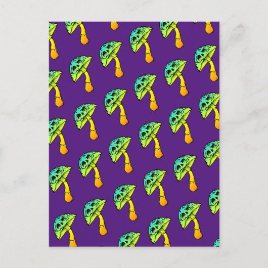 Paddenstoel schedel wenskaart briefkaart (Voorkant)